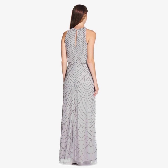 ADRIANNA PAPELL BEADED BLOUSON DRESS - Picture 2 of 5